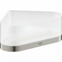 Полочка для душа GROHE Selection, угловая с держателем, суперсталь (41038DC0)