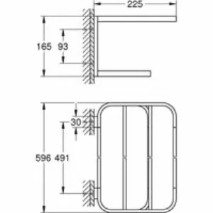 Полочка для полотенец GROHE Selection, никель глянец (41066BE0) Полочка для полотенец GROHE Selection, никель глянец (41066BE0)