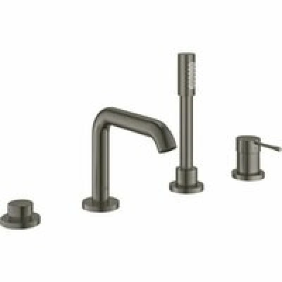 Смеситель для ванны GROHE Essence на 4 отверстия, на край ванны, темный графит матовый (19578AL1) Смеситель для ванны GROHE Essence на 4 отверстия, на край ванны, темный графит матовый (19578AL1)