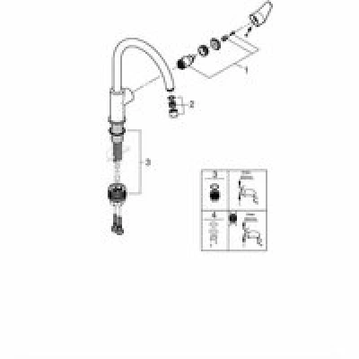 Смеситель для кухни GROHE BauCurve, хром (31231001) Смеситель для кухни GROHE BauCurve, хром (31231001)