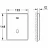 Панель смыва для писсуара GROHE Tectron Skate инфракрасная, питание от батареи 6V, хром (37324001) Панель смыва для писсуара GROHE Tectron Skate инфракрасная, питание от батареи 6V, хром (37324001)