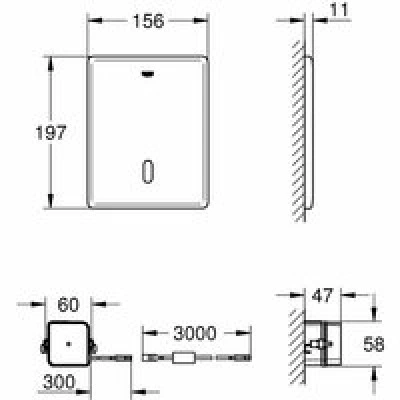 Панель смыва для унитаза GROHE Tectron Skate, 1 режим, нержавеющая сталь (38698SD1) Панель смыва для унитаза GROHE Tectron Skate, 1 режим, нержавеющая сталь (38698SD1)