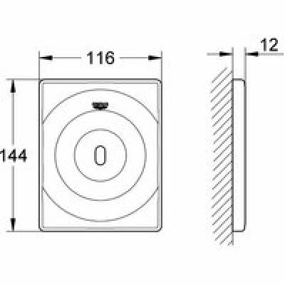Панель смыва для писсуара GROHE Tectron Surf инфракрасная, питание от батареи 6V, хром (37337001) Панель смыва для писсуара GROHE Tectron Surf инфракрасная, питание от батареи 6V, хром (37337001)