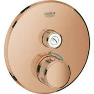 Внешняя часть термостата для душа GROHE Grohtherm SmartControl на 1 потребителя, круглая, теплый закат глянец (29118DA0) Внешняя часть термостата для душа GROHE Grohtherm SmartControl на 1 потребителя, круглая, теплый закат глянец (29118DA0)