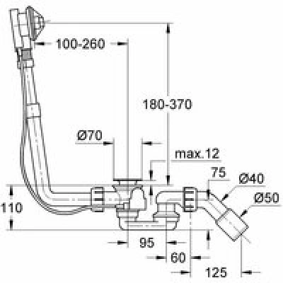 Сливной и переливной гарнитур GROHE Talento, встраиваемая часть, (28939000) Сливной и переливной гарнитур GROHE Talento, встраиваемая часть, (28939000)