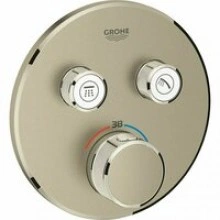 Внешняя часть термостата для душа GROHE Grohtherm SmartControl на 2 потребителя, никель матовый (29119EN0)