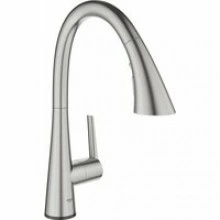 Смеситель для кухни GROHE Zedra Touch сенсорный с вытяжным душем 3jet, суперсталь (30219DC2)