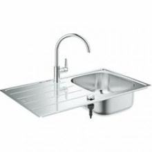 Мойка со смесителем GROHE K200 45-S 86/50 1.0, нержавеющая сталь (31562SD1)
