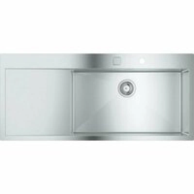 Мойка GROHE K1000 80-S 116/52 1.0 с корзинчатым вентилем, нержавеющая сталь (31582SD1) Мойка GROHE K1000 80-S 116/52 1.0 с корзинчатым вентилем, нержавеющая сталь (31582SD1)