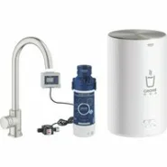 Смеситель для кухни GROHE Red Mono и бойлер Red M-size, суперсталь (30085DC1)