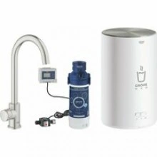 Смеситель для кухни GROHE Red Mono и бойлер Red M-size, суперсталь (30085DC1)