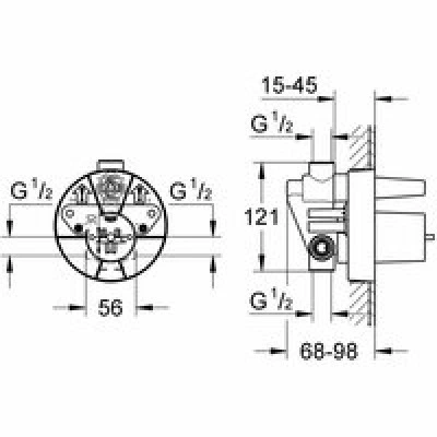 Встраиваемая часть смесителя для ванны и душа GROHE, однорычажный (33963000) Встраиваемая часть смесителя для ванны и душа GROHE, однорычажный (33963000)