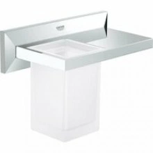 Стакан для зубных щеток с держателем и полочкой GROHE Allure Brilliant, хром (40503000)