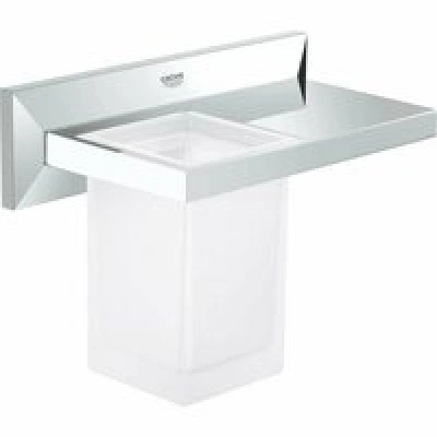 Стакан для зубных щеток с держателем и полочкой GROHE Allure Brilliant, хром (40503000) Стакан для зубных щеток с держателем и полочкой GROHE Allure Brilliant, хром (40503000)