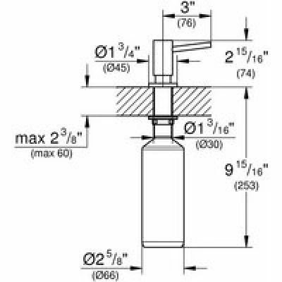 Дозатор жидкого мыла, GROHE Cosmopolitan, хром, (40535000) Дозатор жидкого мыла, GROHE Cosmopolitan, хром, (40535000)