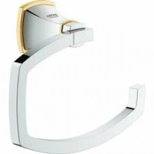 Держатель для туалетной бумаги GROHE Grandera без крышки, хром/золото (40625IG0)