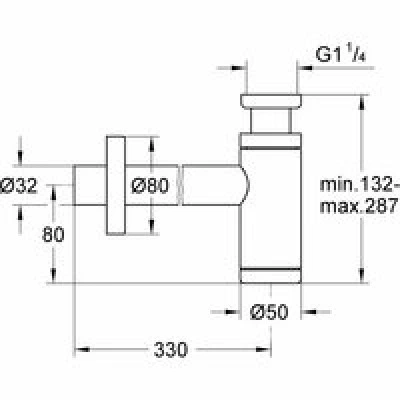 Сифон для раковины GROHE 1 1/4 из латуни, суперсталь (28912DC0) Сифон для раковины GROHE 1 1/4 из латуни, суперсталь (28912DC0)