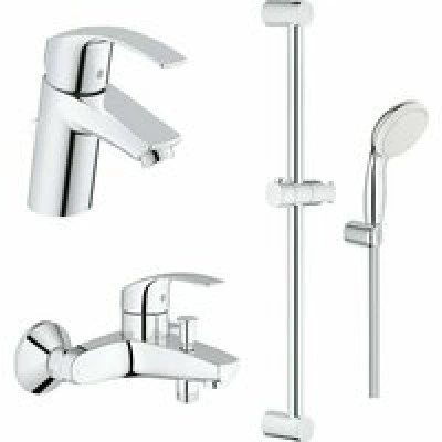 Готовый комплект для ванной комнаты GROHE Eurosmart, хром (NB0058) Готовый комплект для ванной комнаты GROHE Eurosmart, хром (NB0058)