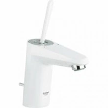 Смеситель для раковины GROHE Eurodisc Joy с донным клапаном, S-size, белая луна (23425LS0)