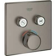 Внешняя часть термостата для ванны и душа GROHE Grohtherm SmartControl на 2 потребителя, темный графит матовый(29124AL0)