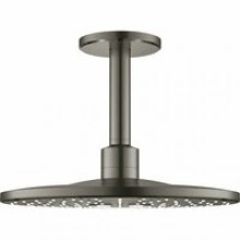 Верхний душ GROHE Rainshower 310 SmartActive с душевым кронштейном, 2 режима, 142 мм, темный графит матовый (26477AL0)