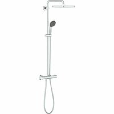 Душевая система GROHE Vitalio Start System 250 Cube с термостатом для душа, хром (26697000) Душевая система GROHE Vitalio Start System 250 Cube с термостатом для душа, хром (26697000)