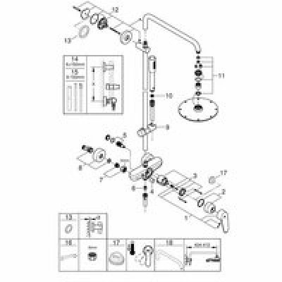 Душевая система GROHE Euphoria Eurodisc Cosmopolitan System 210 со смесителем для душа, хром (23058003) Душевая система GROHE Euphoria Eurodisc Cosmopolitan System 210 со смесителем для душа, хром (23058003)
