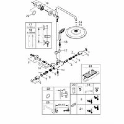 Душевая система GROHE Vitalio Joy 310 с термостатом для душа, хром (26400001) Душевая система GROHE Vitalio Joy 310 с термостатом для душа, хром (26400001)
