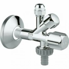 Вентиль угловой GROHE комбинированный 1/2″-3/8″ для подключения смесителей, хром (22035000)