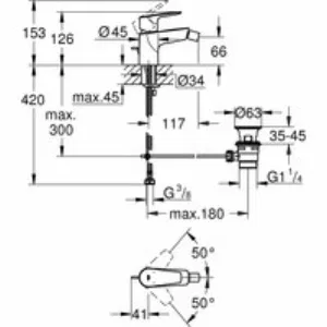 Смеситель для биде GROHE BauEdge, S-size, хром (23331001) Смеситель для биде GROHE BauEdge, S-size, хром (23331001)