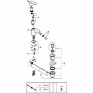 Смеситель для биде GROHE BauEdge, S-size, хром (23331001) Смеситель для биде GROHE BauEdge, S-size, хром (23331001)
