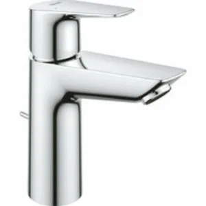 Смеситель для раковины GROHE BauEdge с ограничителем температуры и рычажным донным клапаном, M-Size, хром (23758001) Смеситель для раковины GROHE BauEdge с ограничителем температуры и рычажным донным клапаном, M-Size, хром (23758001)