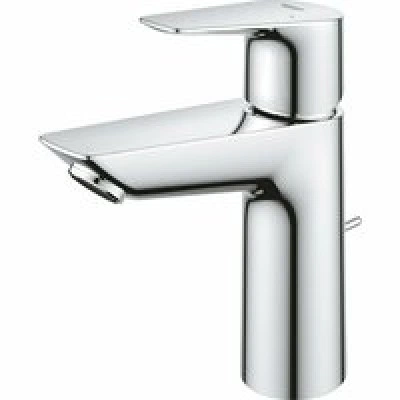 Смеситель для раковины GROHE BauEdge с ограничителем температуры и рычажным донным клапаном, M-Size, хром (23758001) Смеситель для раковины GROHE BauEdge с ограничителем температуры и рычажным донным клапаном, M-Size, хром (23758001)