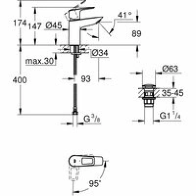 Смеситель для раковины GROHE BauLoop, S-size, хром (23883001) Смеситель для раковины GROHE BauLoop, S-size, хром (23883001)