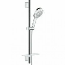 Душевой гарнитур GROHE RainShower SmartActive 130 с мыльницей, душевая штанга 600 мм, хром (26575000)