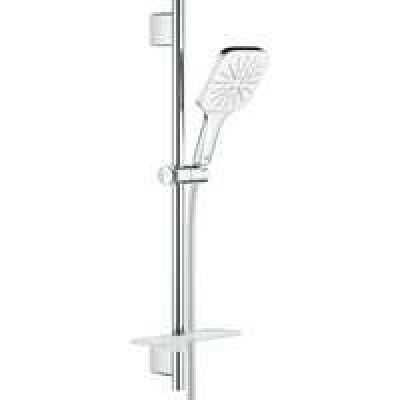 Душевой гарнитур GROHE Vitalio SmartActive 130 Cube с мыльницей, 3 режима струи, душевая штанга 600 мм, 9,5 л/мин, белая луна/хром (26596000) Душевой гарнитур GROHE Vitalio SmartActive 130 Cube с мыльницей, 3 режима струи, душевая штанга 600 мм, 9,5 л/мин, белая луна/хром (26596000)