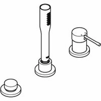 Смеситель для ванны GROHE Essence на 3 отверстия, хром (19976001) Смеситель для ванны GROHE Essence на 3 отверстия, хром (19976001)