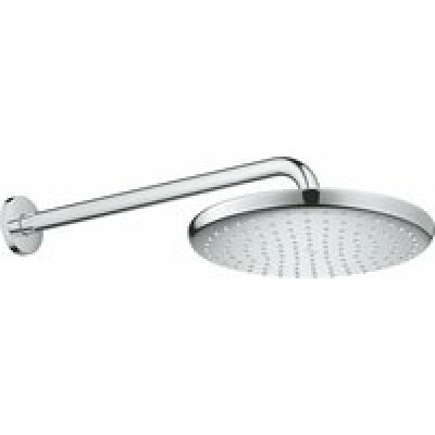 Верхний душ GROHE Tempesta 250, 9,5 л/мин, 1 режим, 380 мм, хром/белый (26668000)