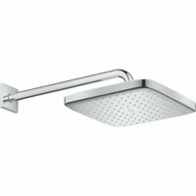 Верхний душ GROHE Tempesta Cube 250, 9,5 л/мин, 1 режим, 380 мм, хром/белый (26687000)