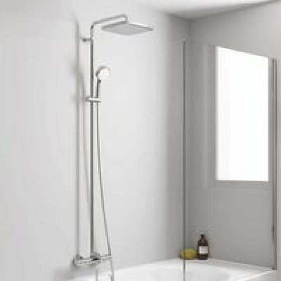 Душевая система GROHE Tempesta Cosmopolitan System 250 Cube с термостатом для ванны, хром (26691000) Душевая система GROHE Tempesta Cosmopolitan System 250 Cube с термостатом для ванны, хром (26691000)