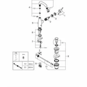 Смеситель для раковины GROHE Essence с донным клапаном, M-size, хром (23462001) Смеситель для раковины GROHE Essence с донным клапаном, M-size, хром (23462001)
