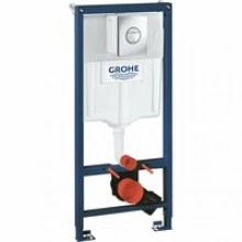 Инсталляция для подвесного унитаза GROHE Rapid SL в сборе 3-в-1, с накладной панелью Nova Cosmopolitan, хром (38860000)