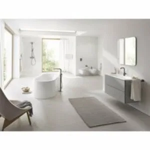 Внешняя часть смесителя для ванны GROHE Essence напольного монтажа, темный графит глянец (23491A01) Внешняя часть смесителя для ванны GROHE Essence напольного монтажа, темный графит глянец (23491A01)