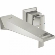 Внешняя часть смесителя для раковины GROHE Allure Brilliant настенного монтажа на 2 отверстия, вынос 210 мм, суперсталь (19783DC0)