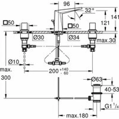 Смеситель для раковины GROHE Allure Brilliant на 3 отверстия, с донным клапаном и низким изливом, суперсталь (20342DC0) Смеситель для раковины GROHE Allure Brilliant на 3 отверстия, с донным клапаном и низким изливом, суперсталь (20342DC0)