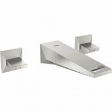 Внешняя часть смесителя для раковины GROHE Allure Brilliant настенного монтажа на 3 отверстия, вынос 161 мм, суперсталь (20346DC0)