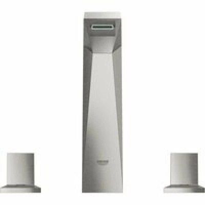 Смеситель для раковины GROHE Allure Brilliant на 3 отверстия, с донным клапаном и высоким изливом, суперсталь (20344DC0) Смеситель для раковины GROHE Allure Brilliant на 3 отверстия, с донным клапаном и высоким изливом, суперсталь (20344DC0)
