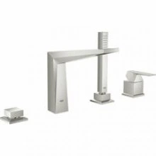 Смеситель для ванны GROHE Allure Brilliant на 4 отверстия, на край ванны, суперсталь (19787DC1)