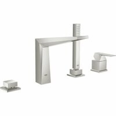 Смеситель для ванны GROHE Allure Brilliant на 4 отверстия, на край ванны, суперсталь (19787DC1)