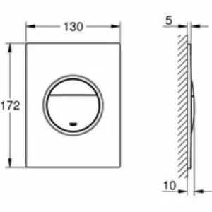 Панель смыва для унитаза GROHE Nova Cosmopolitan S, 3 режима, темный графит глянцевый (37601A00) Панель смыва для унитаза GROHE Nova Cosmopolitan S, 3 режима, темный графит глянцевый (37601A00)